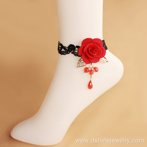 Latest Jewelry Handmade Home Design Lace Anklets For Women